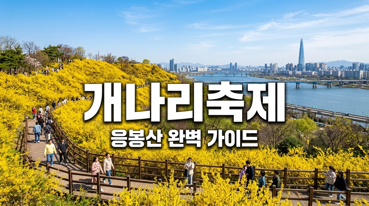 2026 응봉산 개나리축제: 기간부터 주차, 명소까지 완벽 가이드 (서울 봄꽃 나들이 꿀팁)