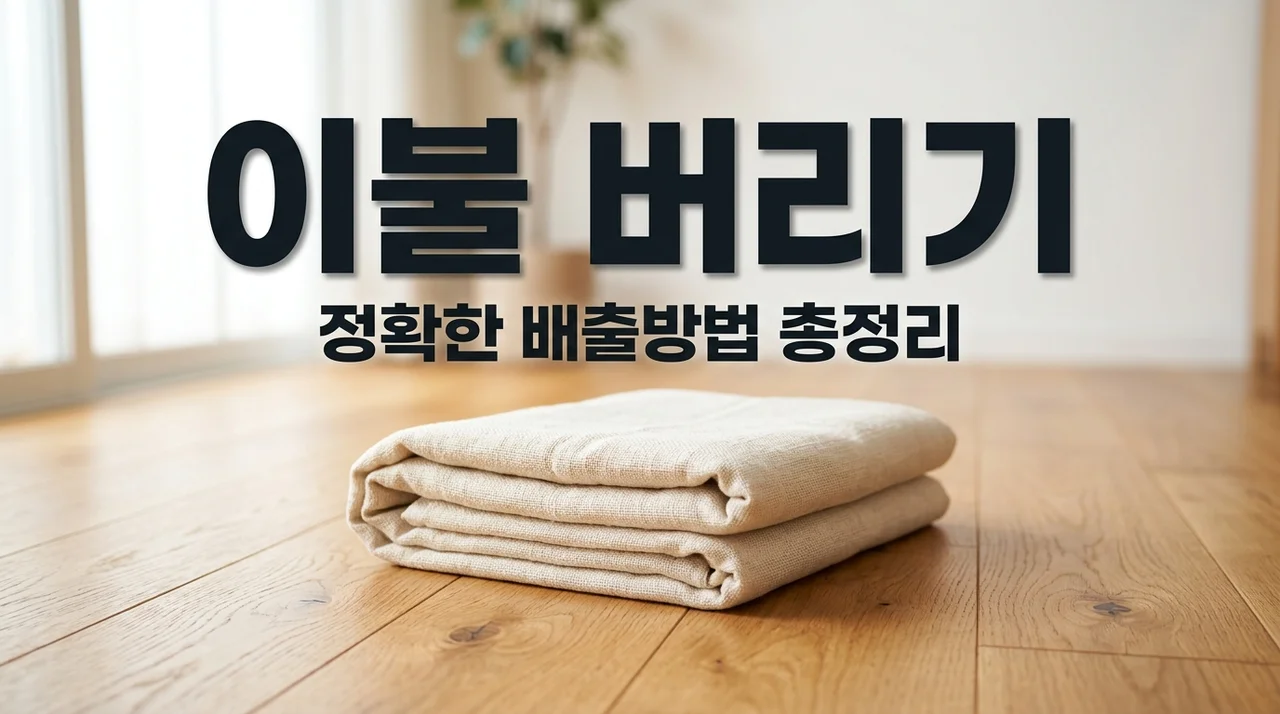 겨울 이불 버리는 방법 (과태료 없이 정확하게 배출하는 핵심 꿀팁 5가지)