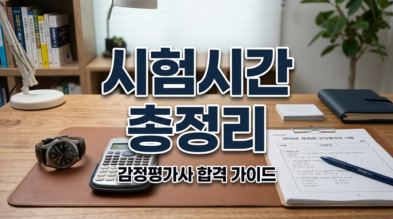 [2026 최신] 감정평가사 시험시간 및 과목 총정리 (1차 2차 입실시간 완벽 가이드)