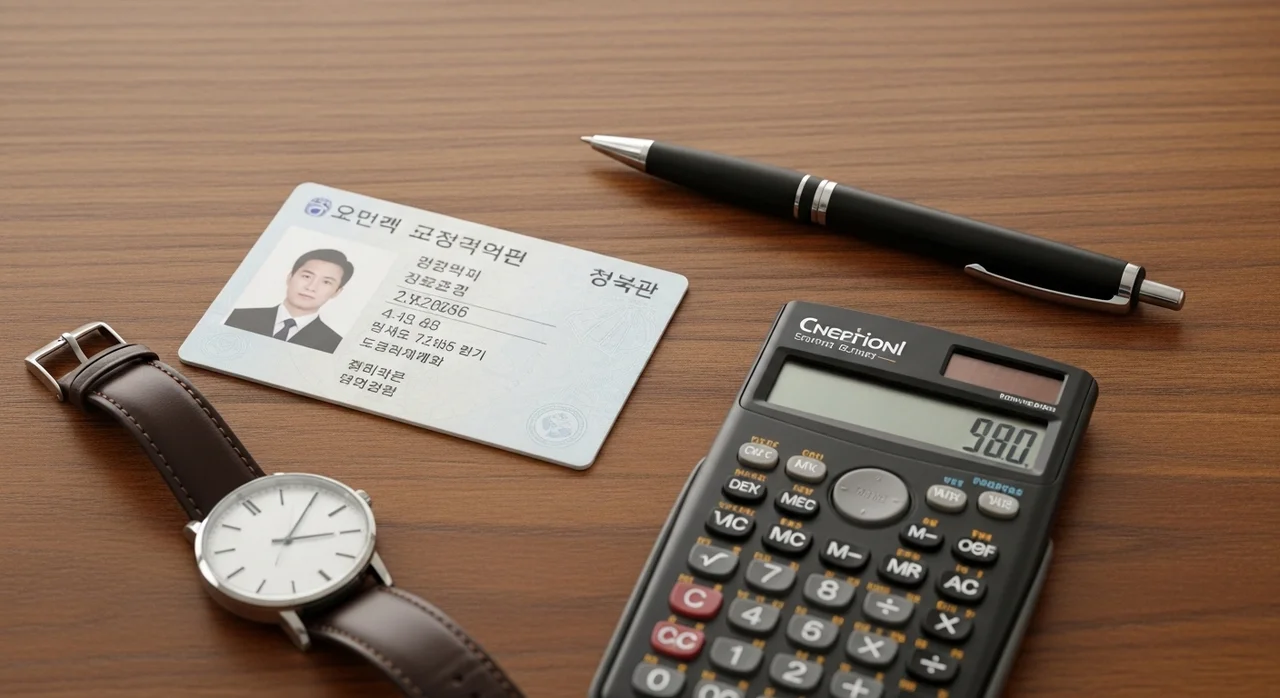 시험 당일 입실시간과 반드시 챙겨야 할 필수 준비물은 무엇인가요?