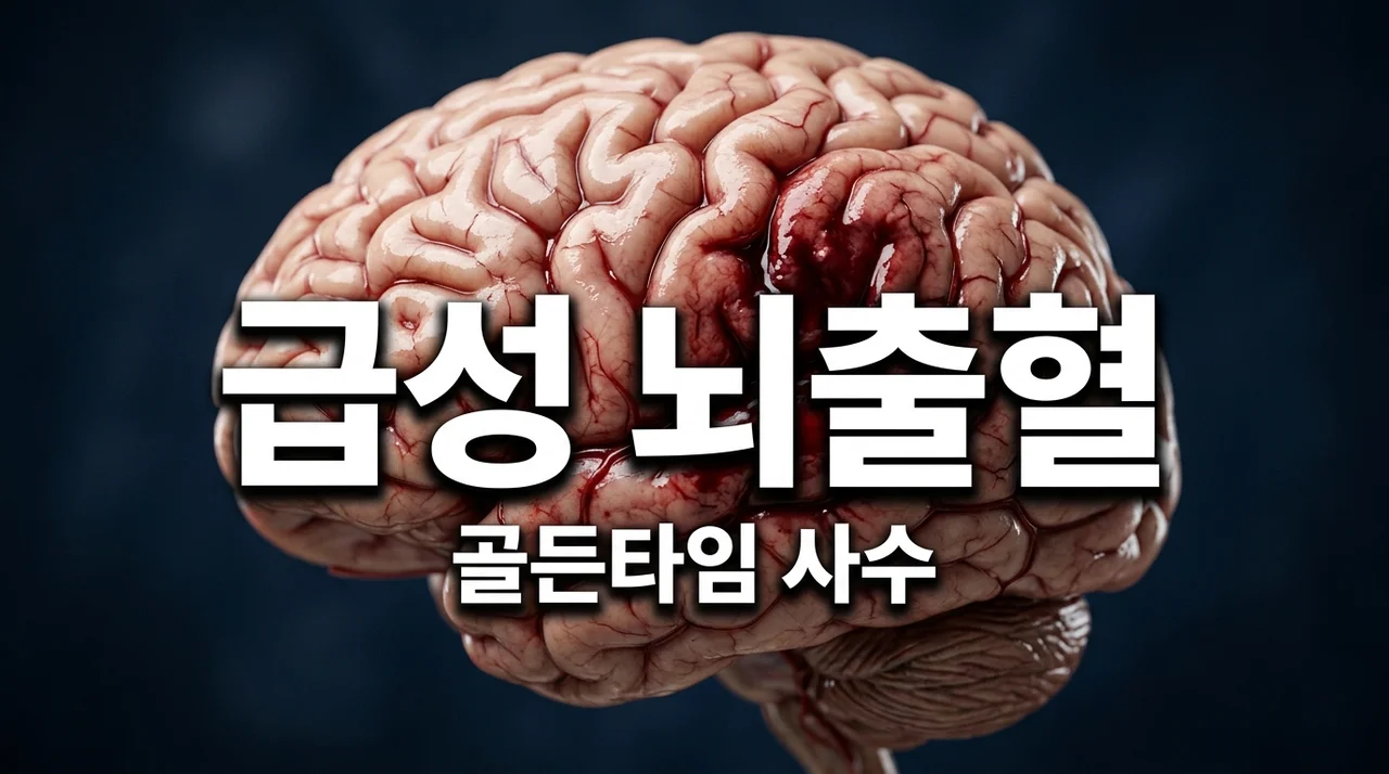 응급 상황! (급성 뇌출혈 위험) 당신의 골든타임 30분, 초기 증상부터 예방까지 총정리