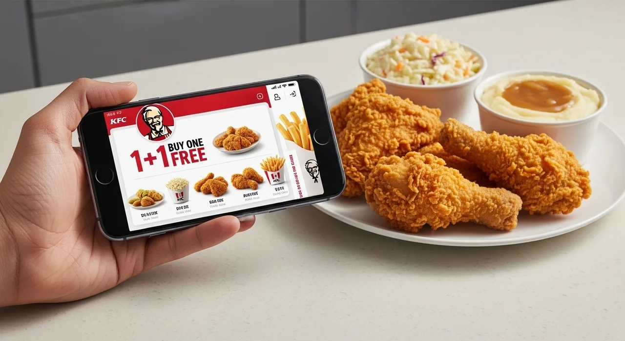 KFC 1+1 혜택, 온라인 주문 및 앱으로 더 스마트하게 누리는 방법