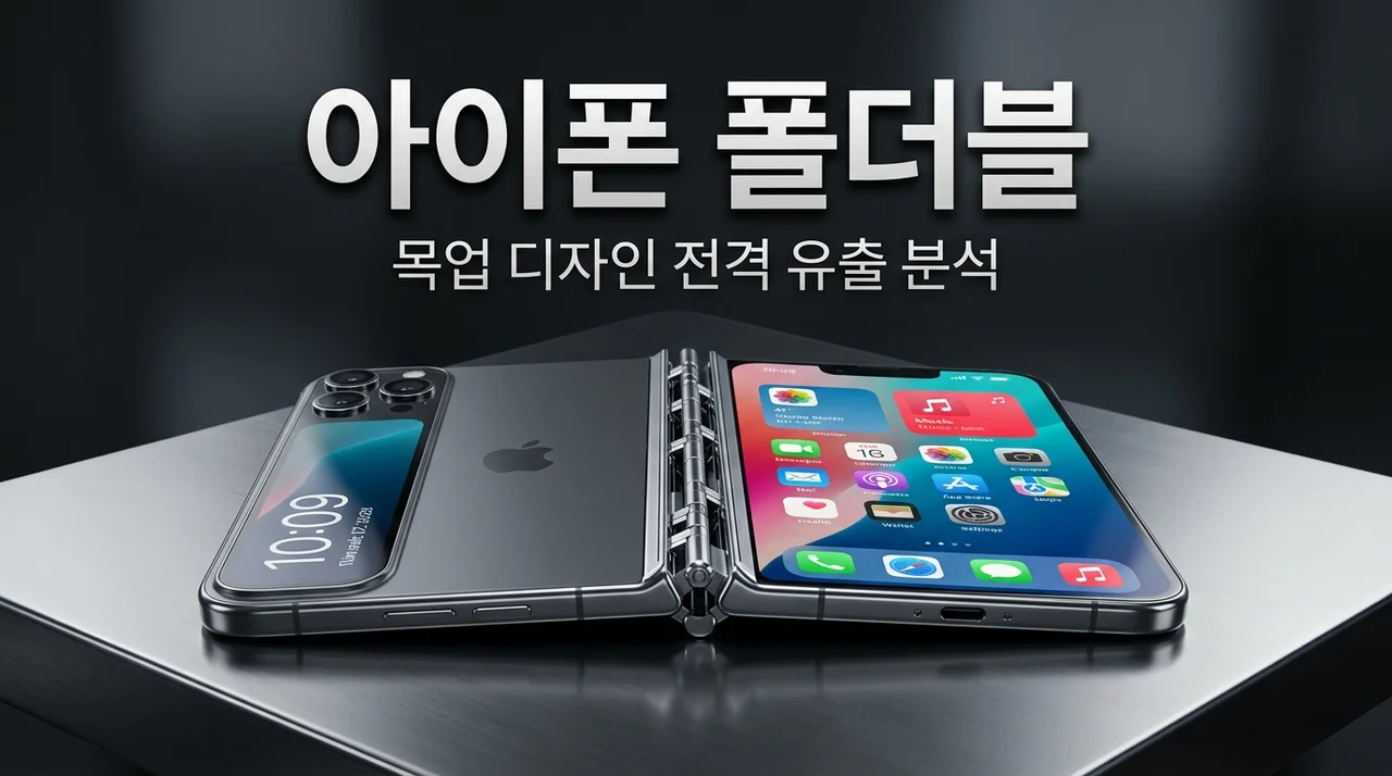 [단독] 아이폰 폴더블 목업 유출! (2026년 출시일 스펙 총정리) 디자인의 대변혁 예고