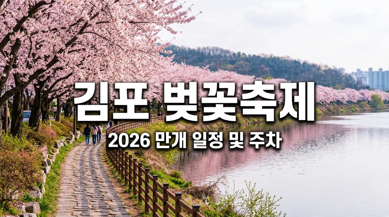 [2026 김포 벚꽃축제] 계양천 만개 시기부터 주차장 정보까지 나들이 가이드