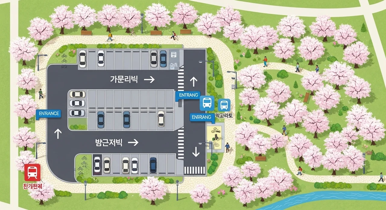 계양천 벚꽃길 주차장 정보와 대중교통 이용 방법이 궁금해요
