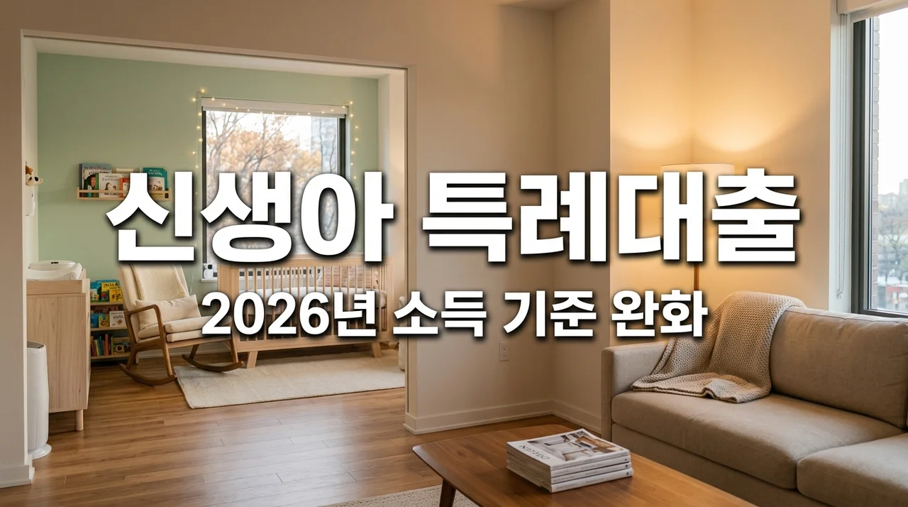[2026 최신] 신생아 특례대출 소득 기준 2억 완화 조건 금리 한도 대환 완벽 가이드