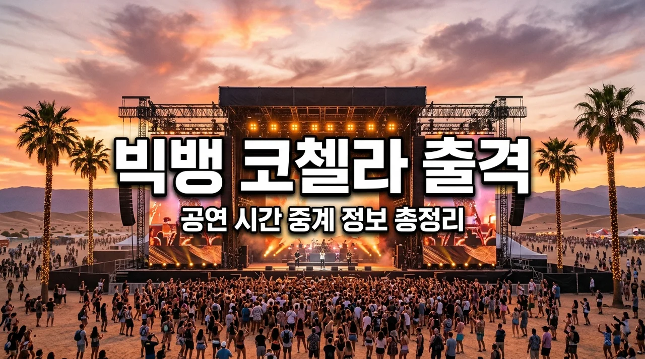 2026 코첼라 페스티벌 빅뱅 공연 시간 및 실시간 중계 신곡 무대 정보 총정리