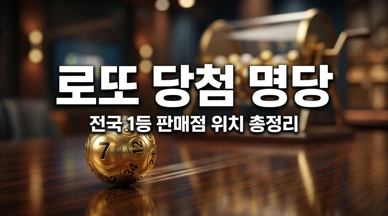 [최신] 로또당첨지역 명당 리스트와 1등 당첨 판매점 위치 조회 및 수령 방법 총정리