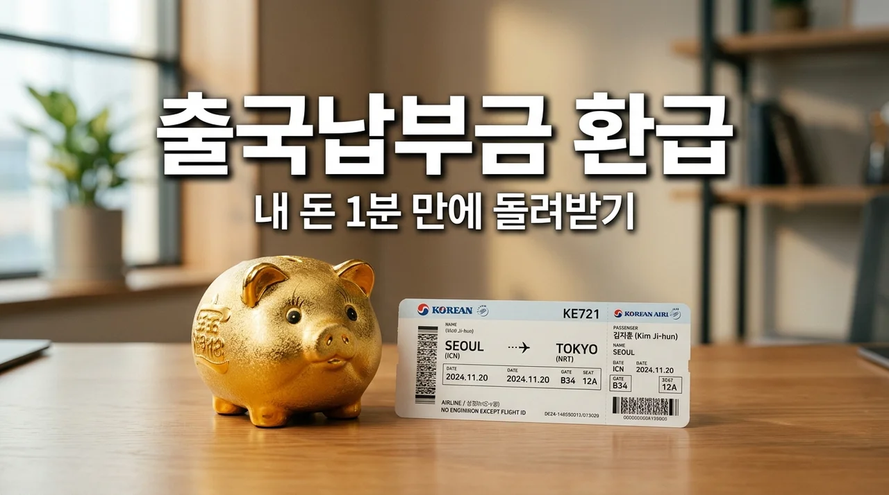 출국납부금 환급 서비스 신청 방법과 기간 (잊고 있던 내 돈 1분 만에 돌려받는 법)