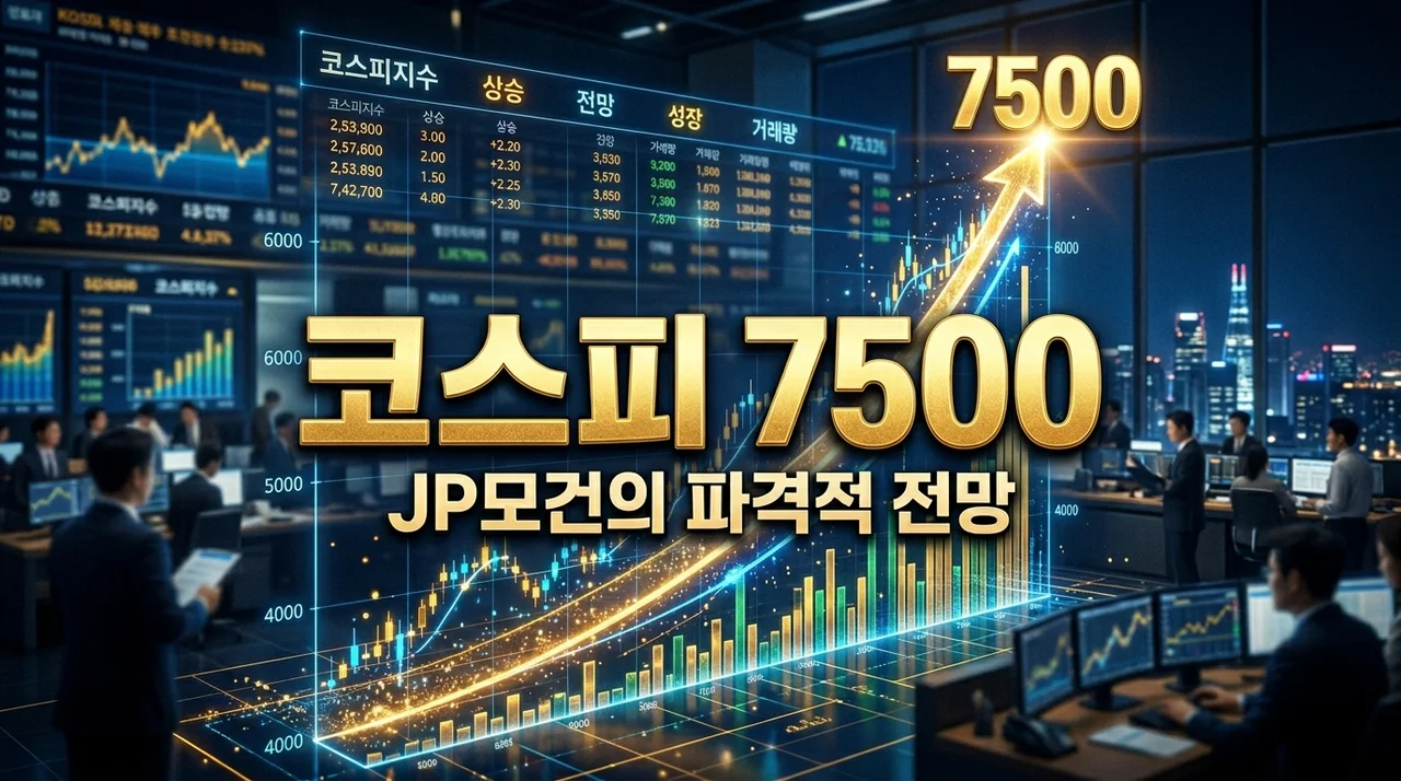 코스피 7500 시대? JP모건이 전망한 한국 증시 황금기 10년 분석