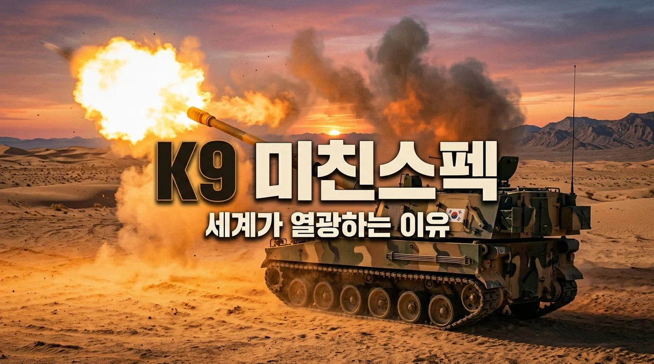 해외서 난리난 K9 자주포 스펙 및 열광 이유: 1분 9발 발사 성능 총정리