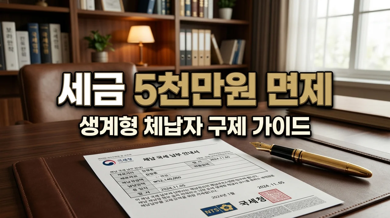 생계형 체납자 세금 5천만원 면제 받는 법! 신청 자격 및 방법