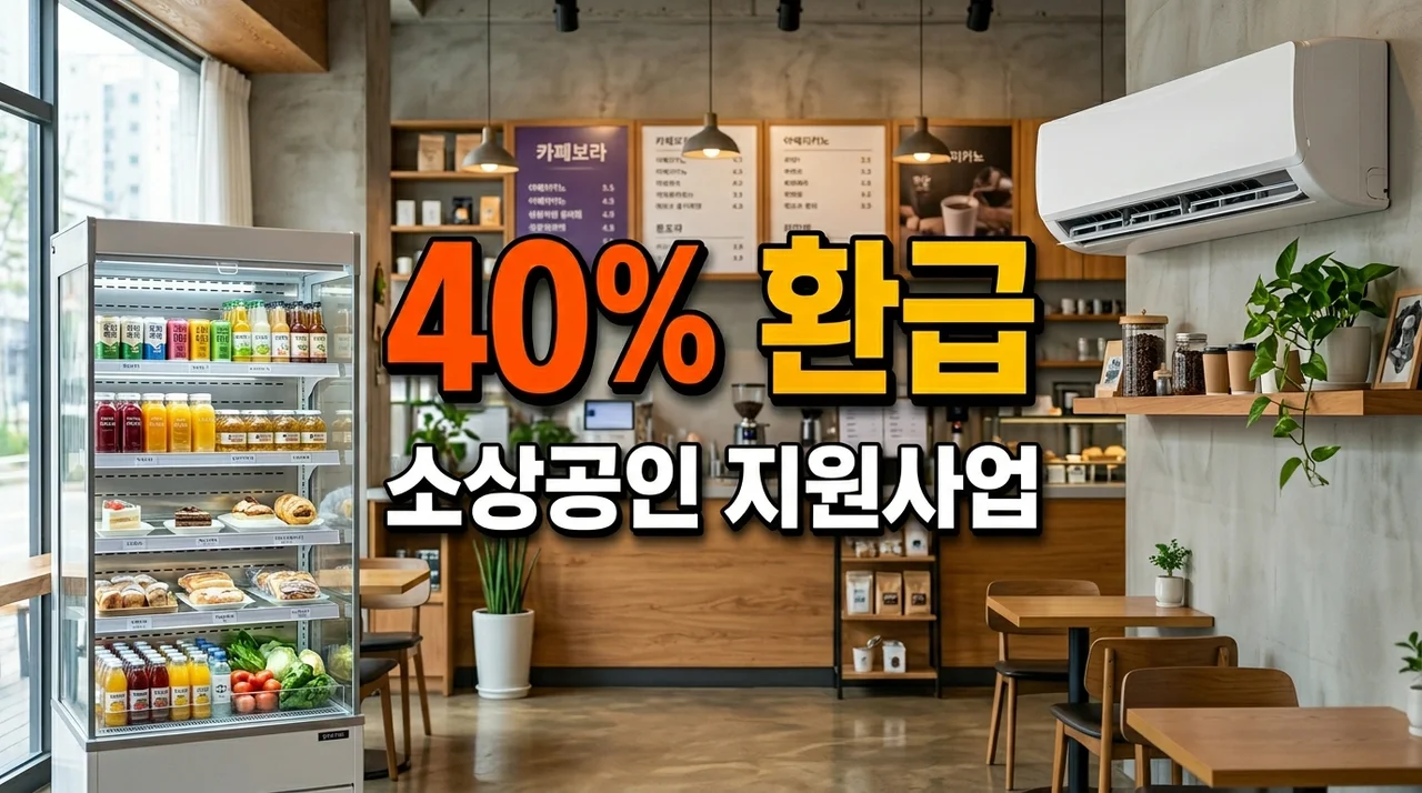 소상공인 고효율기기 40% 지원 환급 신청방법 및 대상 (최대 480만원)