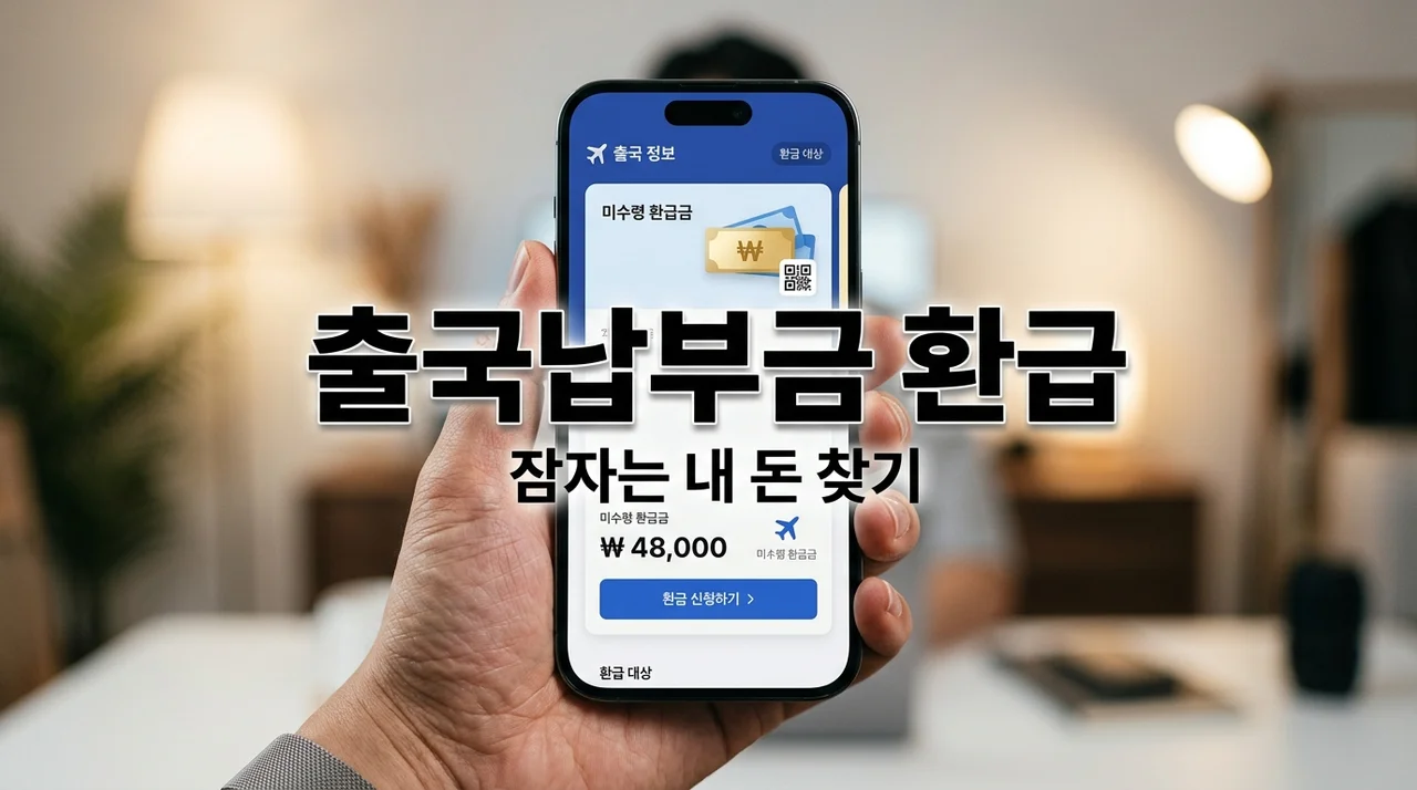 출국납부금 환급 신청 방법 | 1분 만에 잠자는 내 돈 1만원 찾기