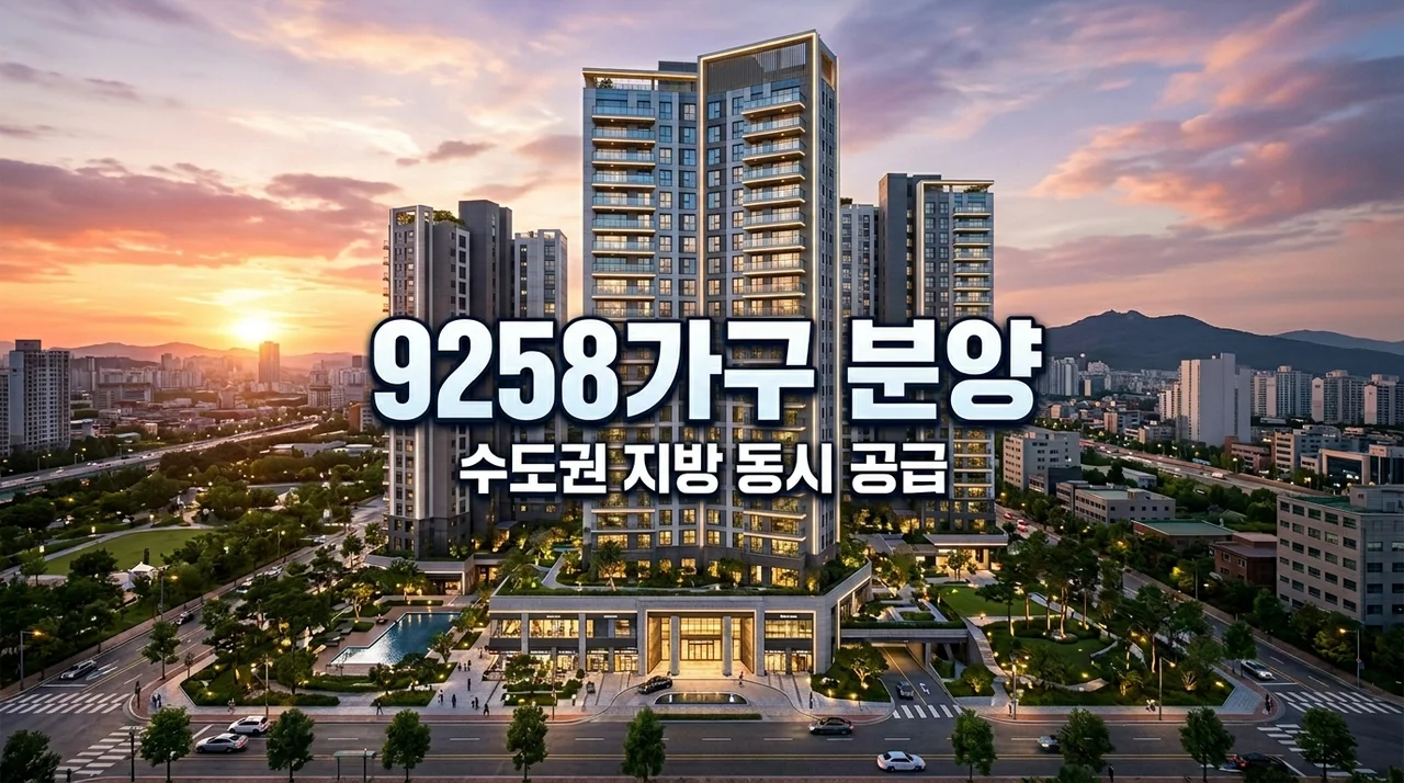 9258가구 분양 시작! 수도권·지방 유망 단지 청약 전략 총정리