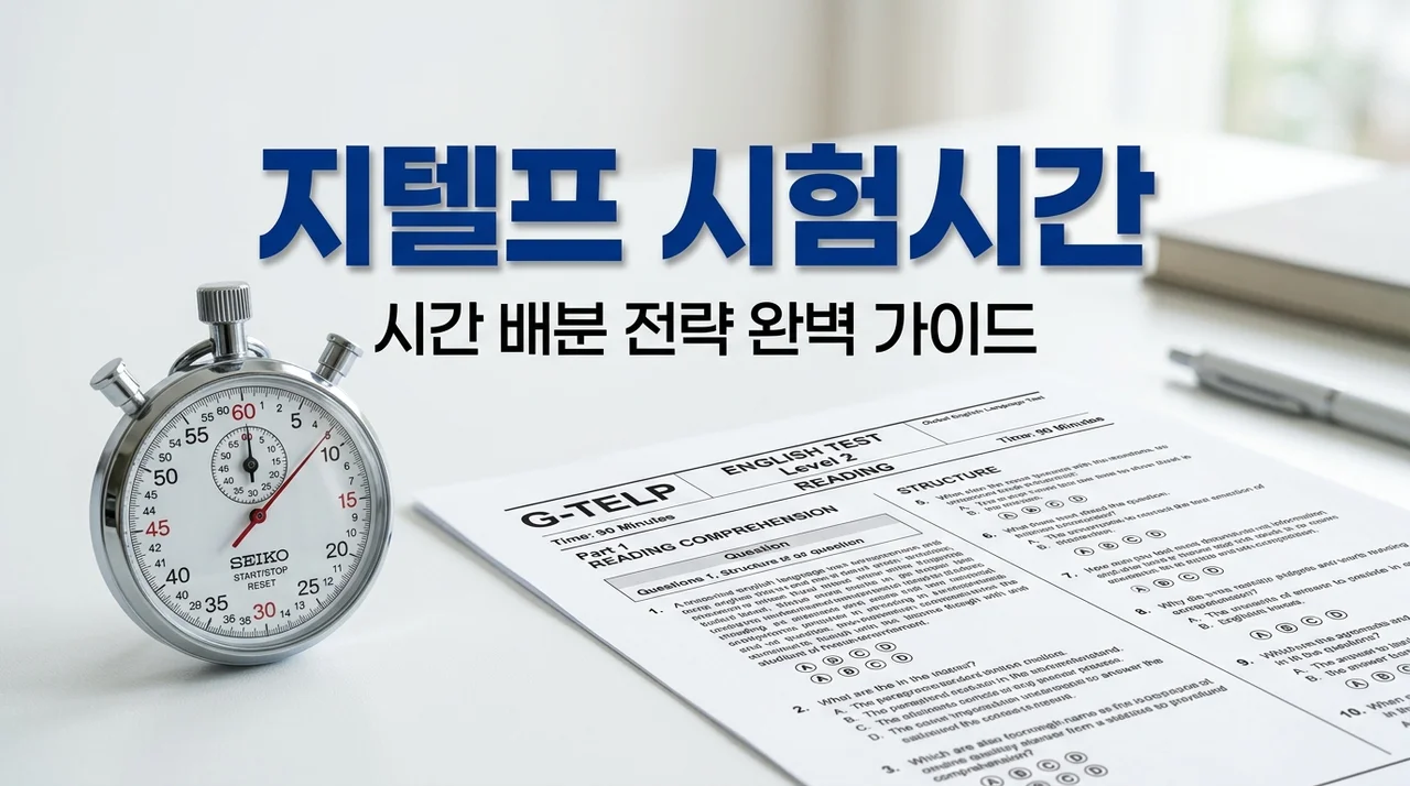 지텔프 시험시간 완벽 정리! 레벨2 시간 배분과 고득점 전략