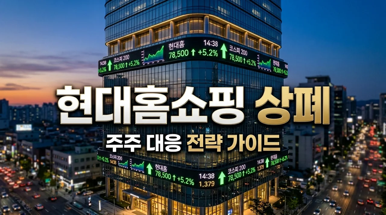 현대홈쇼핑 상장폐지 결정! 주식교환 비율과 주주 대응 전략 완벽 정리