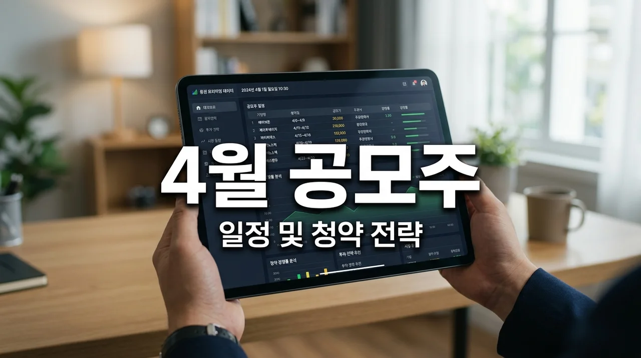 4월 공모주 일정 최종 정리! 채비·코스모로보틱스 청약 전략과 준비물