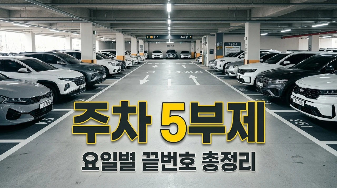 공영주차장 5부제 규정 총정리: 요일별 끝번호와 예외 차량 확인
