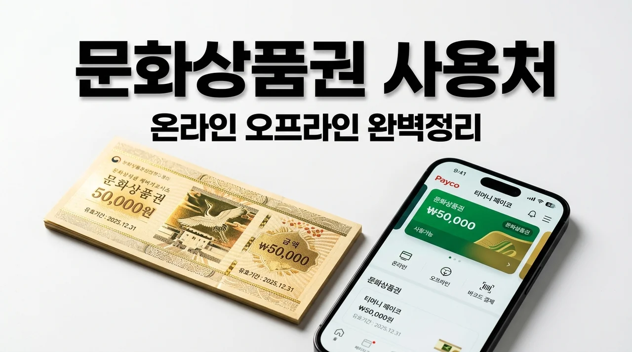 문화상품권 사용처 총정리! 온라인 오프라인 및 네이버페이 전환 방법 (2026 최신)