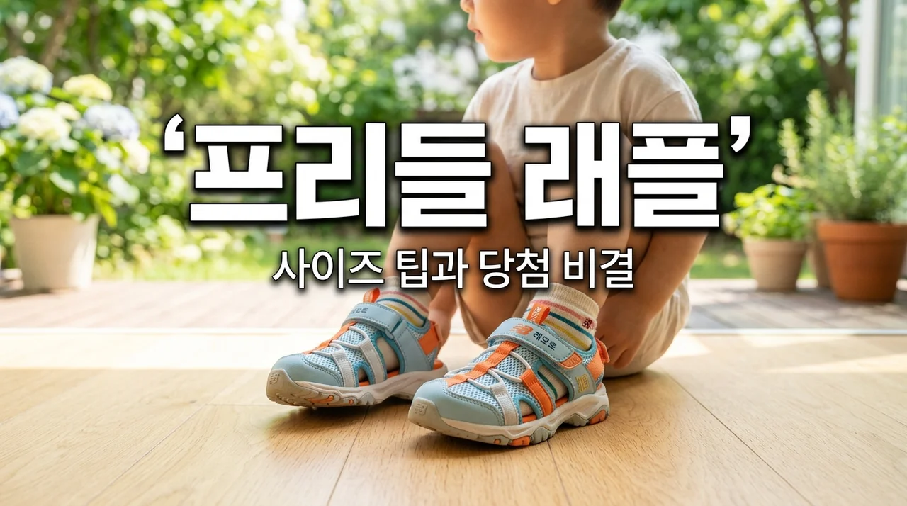 프리들 래플 키즈 샌들 완벽 가이드: 2026 뉴발란스 사이즈 팁과 당첨 비결
