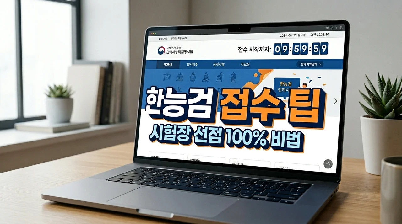 한능검 접수 팁! 대기 5,000명 뚫고 원하는 시험장 선점하는 비법