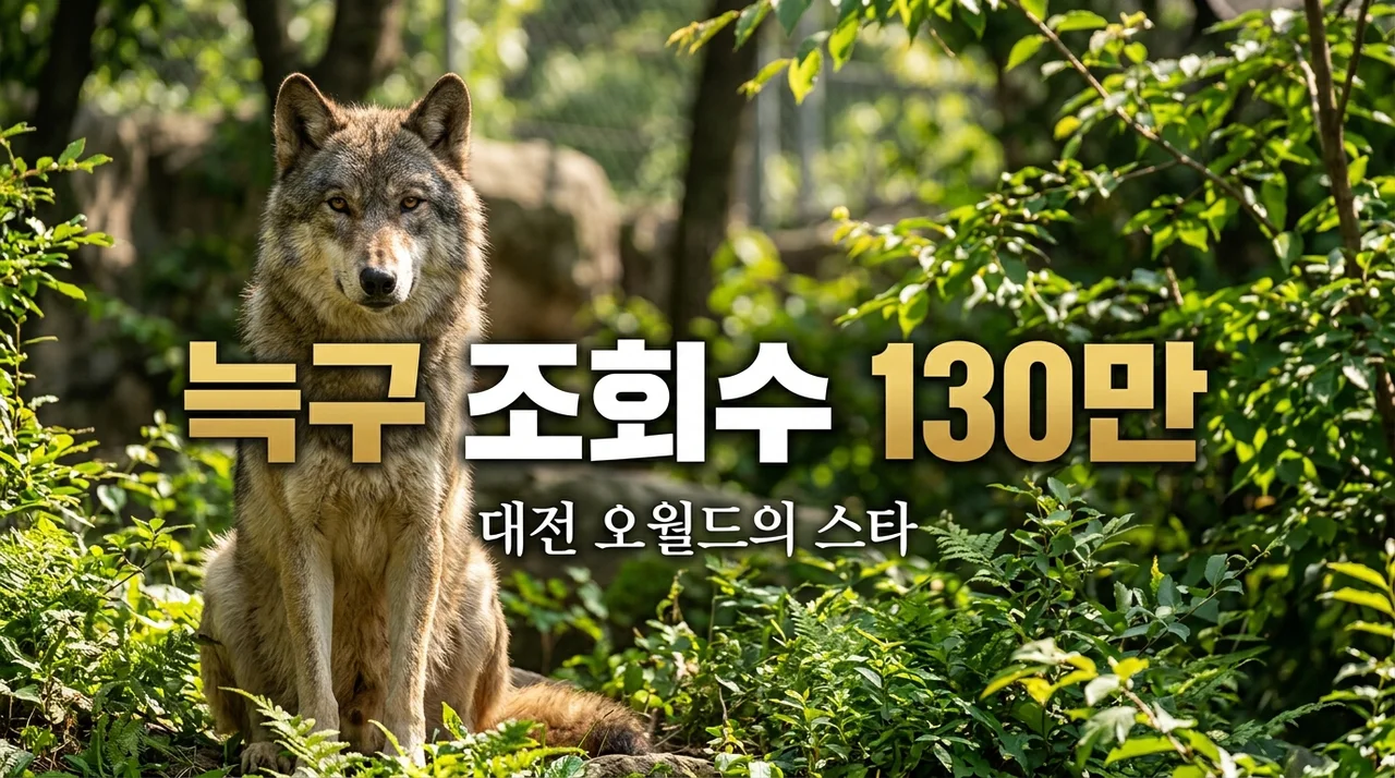 늑구 먹방 조회수 130만 돌파! 대전 오월드 늑대 근황과 인기 비결