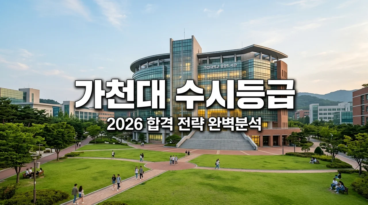 가천대 수시등급 2026 입결 분석: 내 성적으로 합격 가능할까? (전형별 완벽 정리)