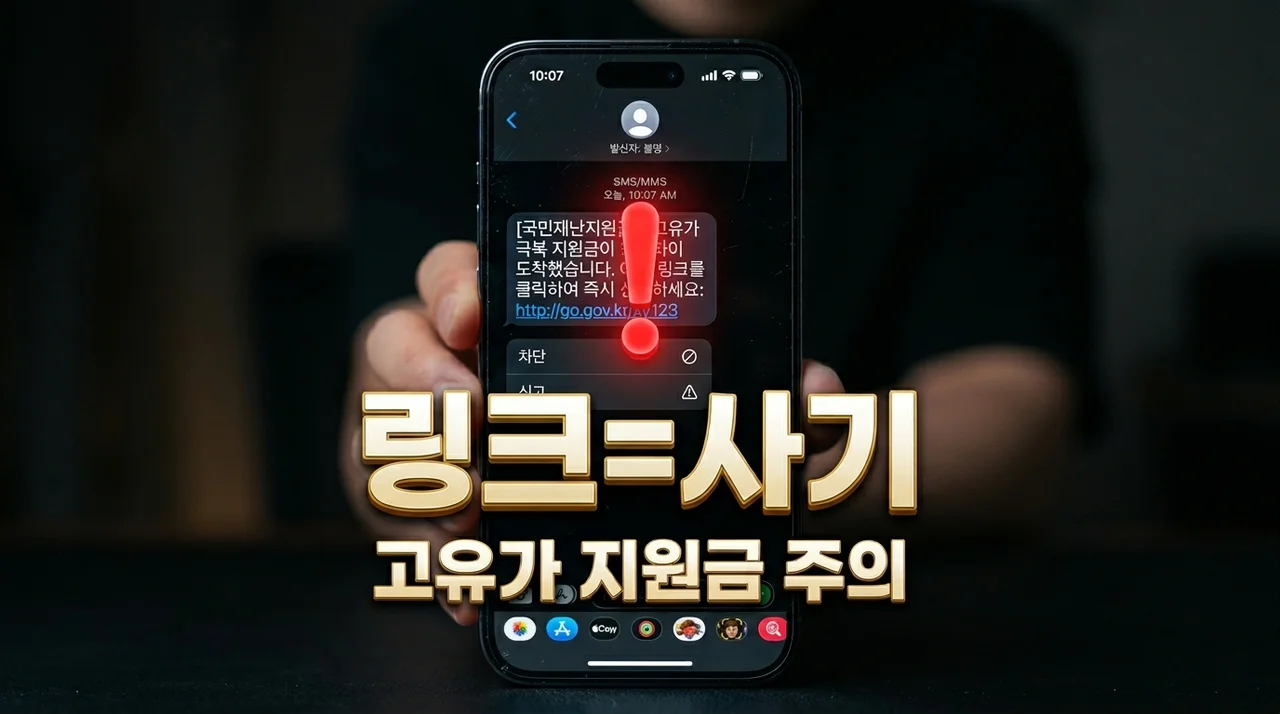 고유가 피해지원금 문자 사기, 링크 있다면 100% 가짜! 구별법과 대처법