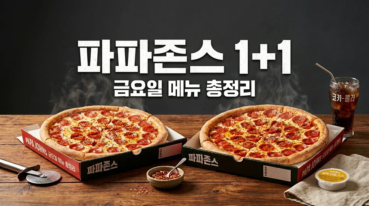 파파존스 1+1 금요일 메뉴 및 주문 방법 총정리 (2026 최신)