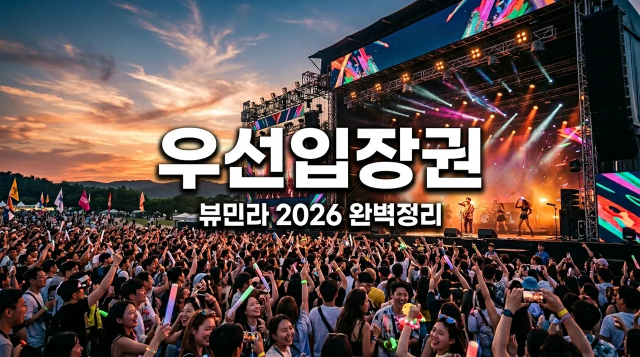 뷰민라 우선입장권 총정리: 예매 팁부터 2026 BML 명당 선점 비결까지