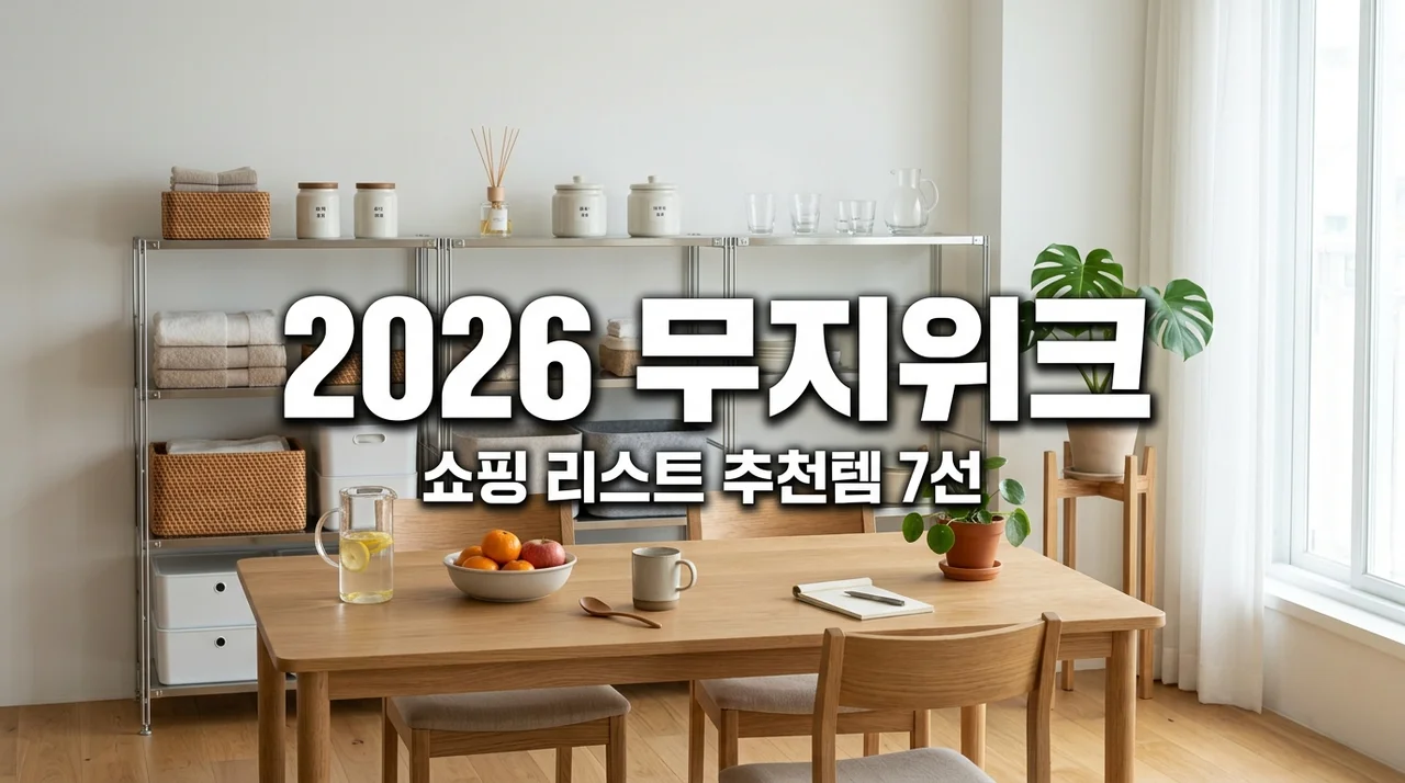 2026 무지위크 쇼핑 리스트 & 세일 일정 총정리 무인양품 필수템 7가지