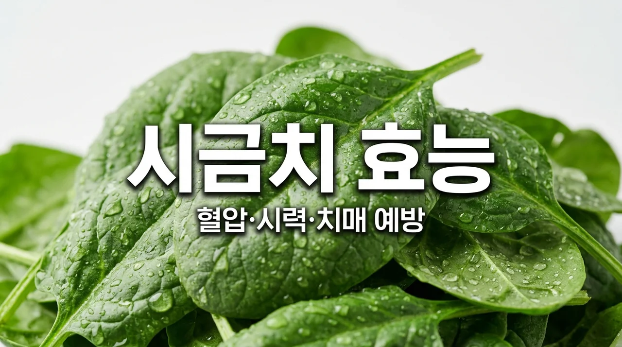 시금치 효능, 혈압·시력·치매까지 잡는 법! 제대로 먹는 법과 주의점