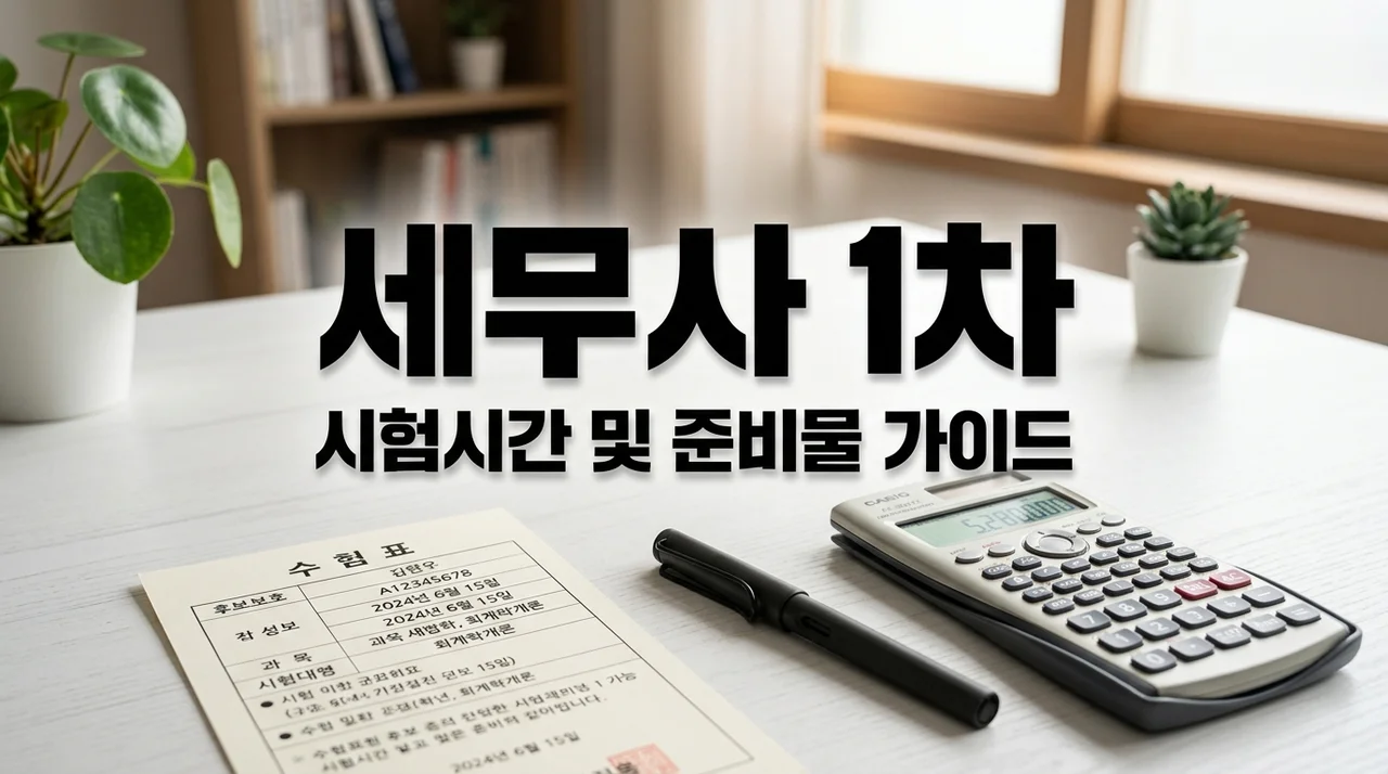 세무사 1차 시험 시간 및 준비물 완벽 정리 (2026년 최신 가이드)