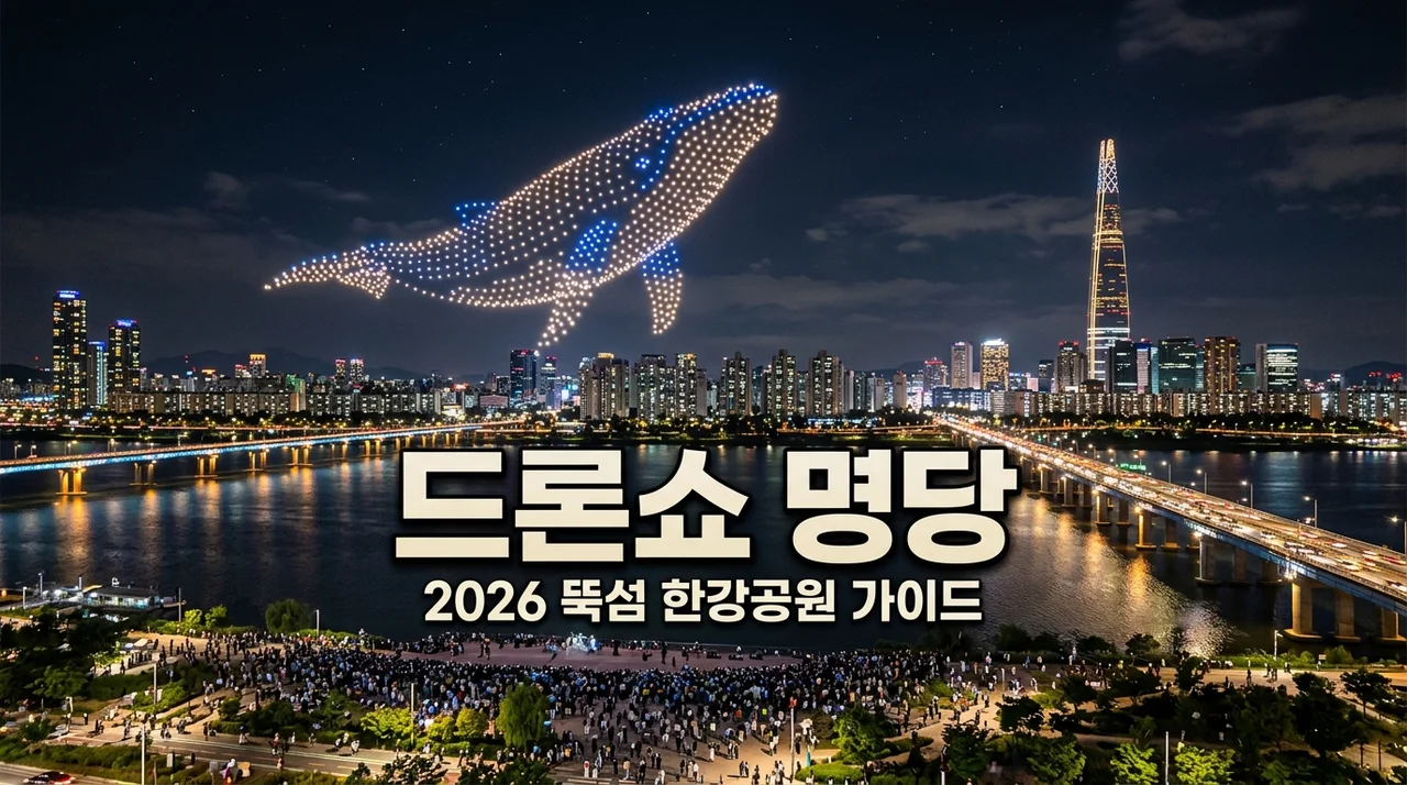 뚝섬 한강공원 드론쇼 명당 5곳 및 2026 일정 주차 꿀팁 완벽 정리