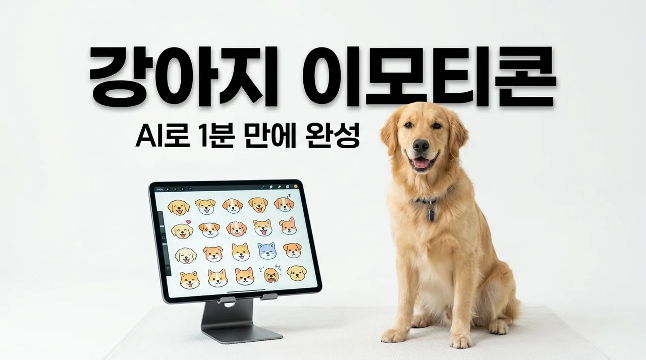 강아지 이모티콘 만들기, AI로 1분 만에 끝내는 초간단 제작법