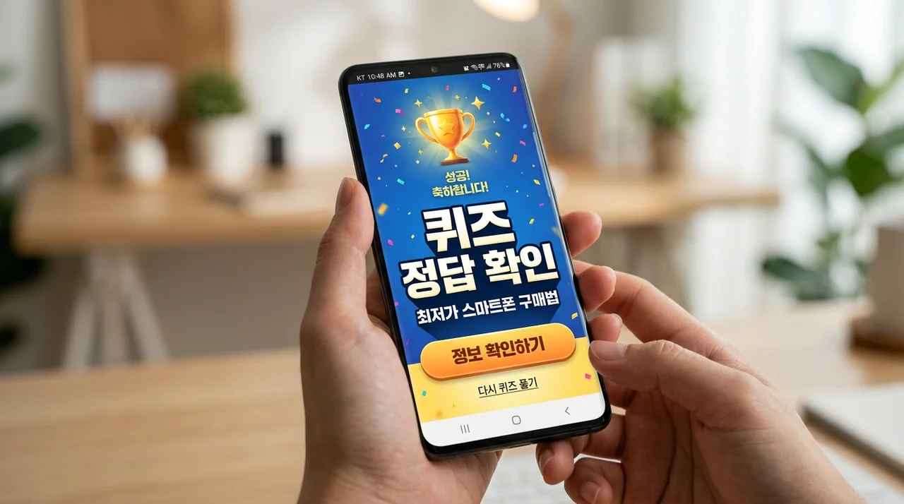 옆커폰 퀴즈정답 4월 28일 최신 확인 및 성지 시세표 이용 꿀팁