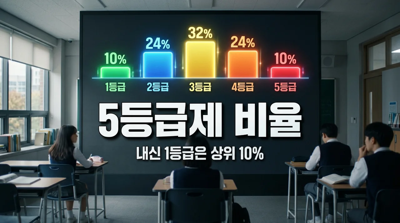 고교 5등급제 비율 완벽 정리: 내신 1등급 상위 10%의 의미와 인원수 계산법