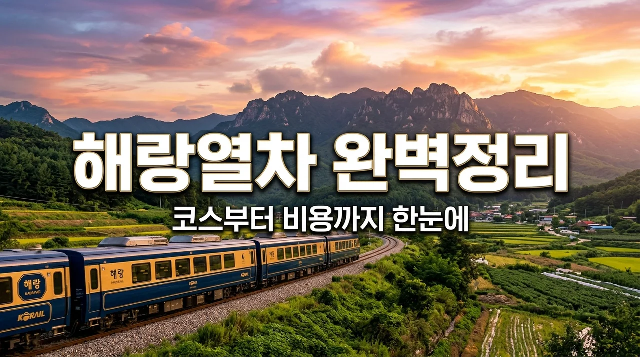 해랑열차 여행코스 비용 및 예약 방법: 부모님 효도 여행 완벽 가이드