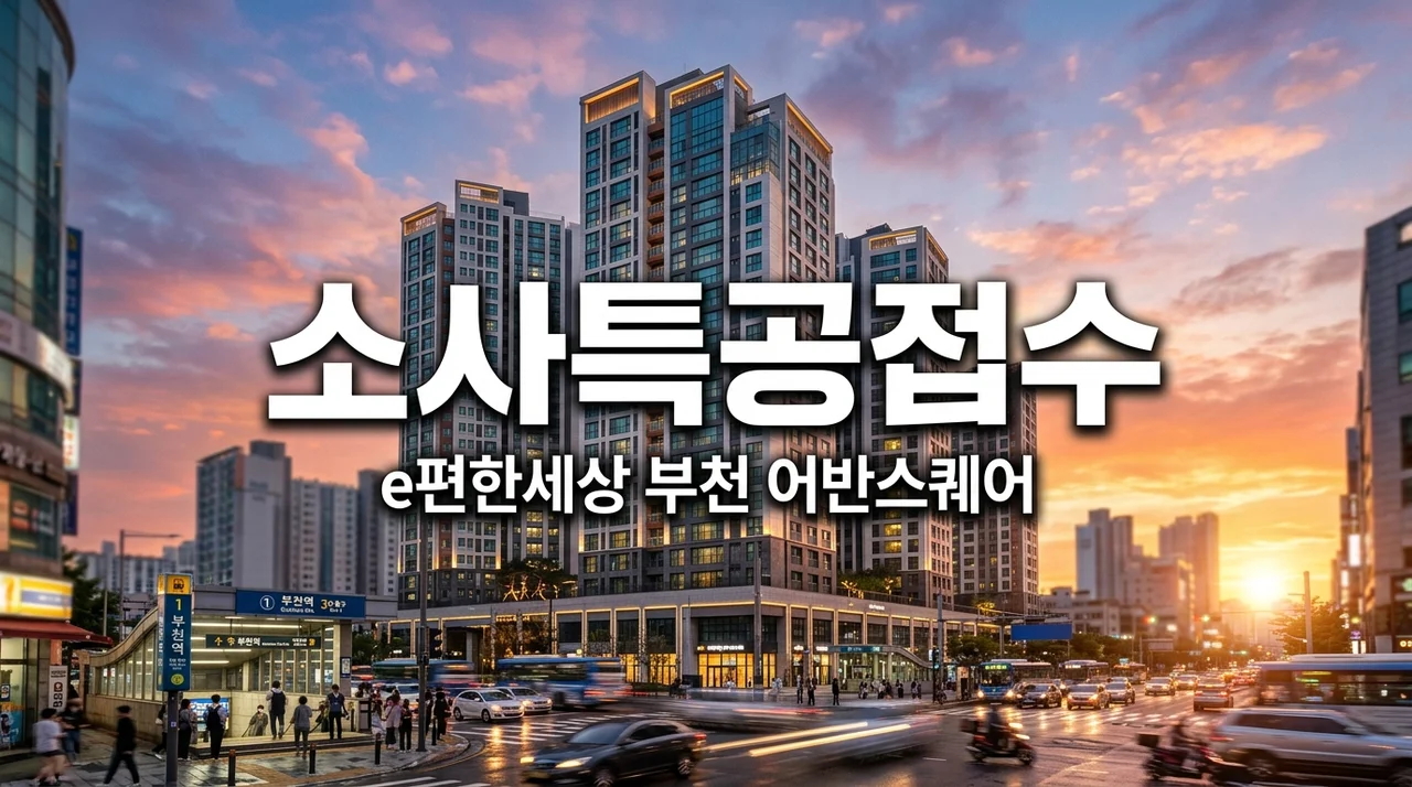소사 역세권 특공 접수 안내: e편한세상 부천 어반스퀘어 완벽 가이드