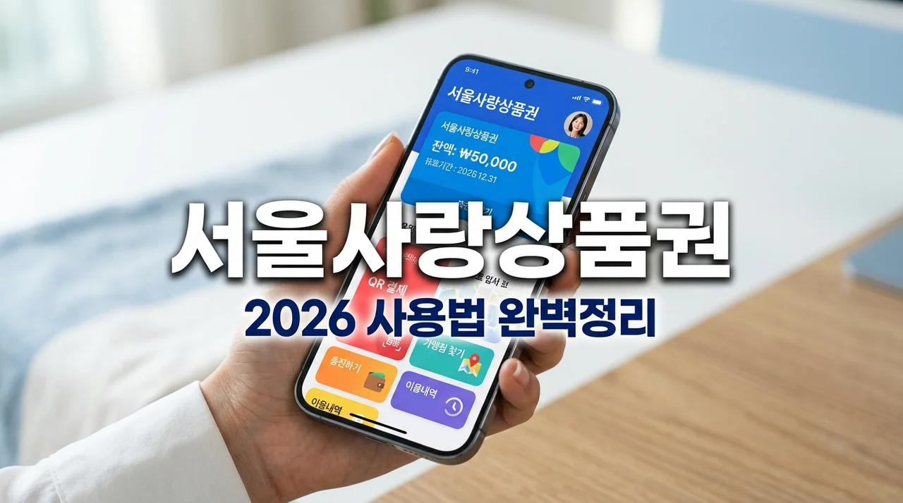 서울사랑상품권 사용 총정리: 2026년 발행 일정, 구매 및 사용처 완벽 가이드