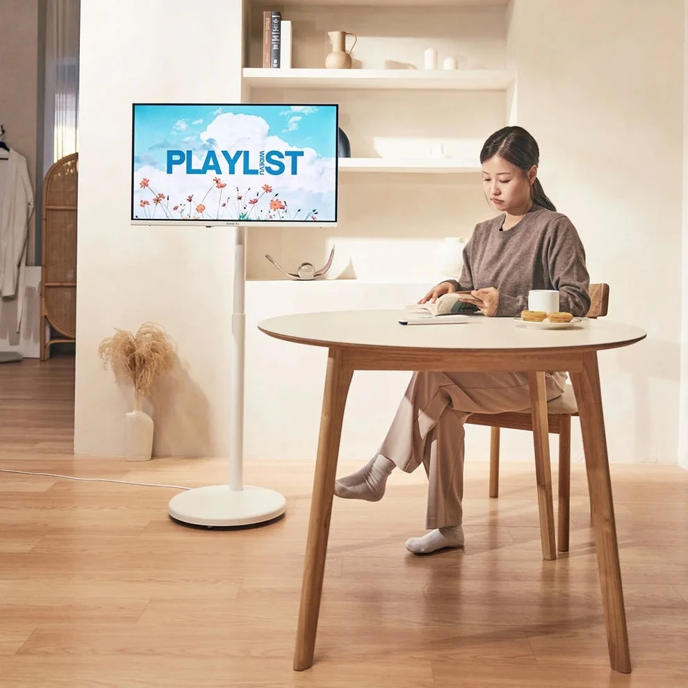 와이드무빙뷰 화이트에디션 삼탠바이미V3 셋트 QLED 81cm(32인치) FHD 스마트 이동식 TV 유압식 높이조절 중소바이미 자가설치 상세 이미지 6