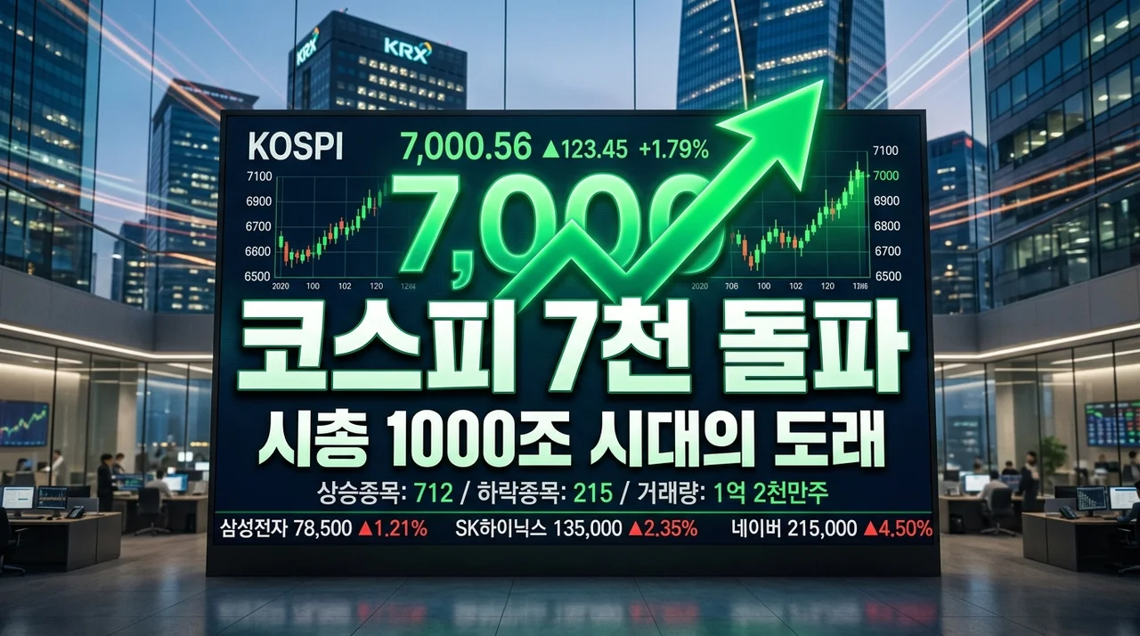 코스피 7천 돌파의 의미, 시총 1000조 시대가 열어준 투자 기회