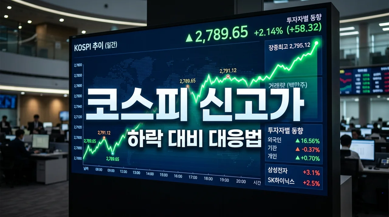 코스피 사상 최고치 돌파! 하락 주의 방법 및 수익 실현 전략 3가지