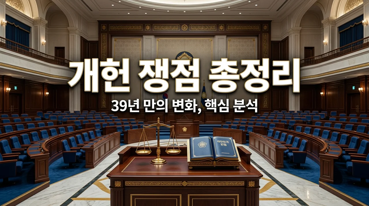 39년 만의 개헌안 쟁점 총정리: 대통령 임기부터 권한 분산까지 핵심 분석