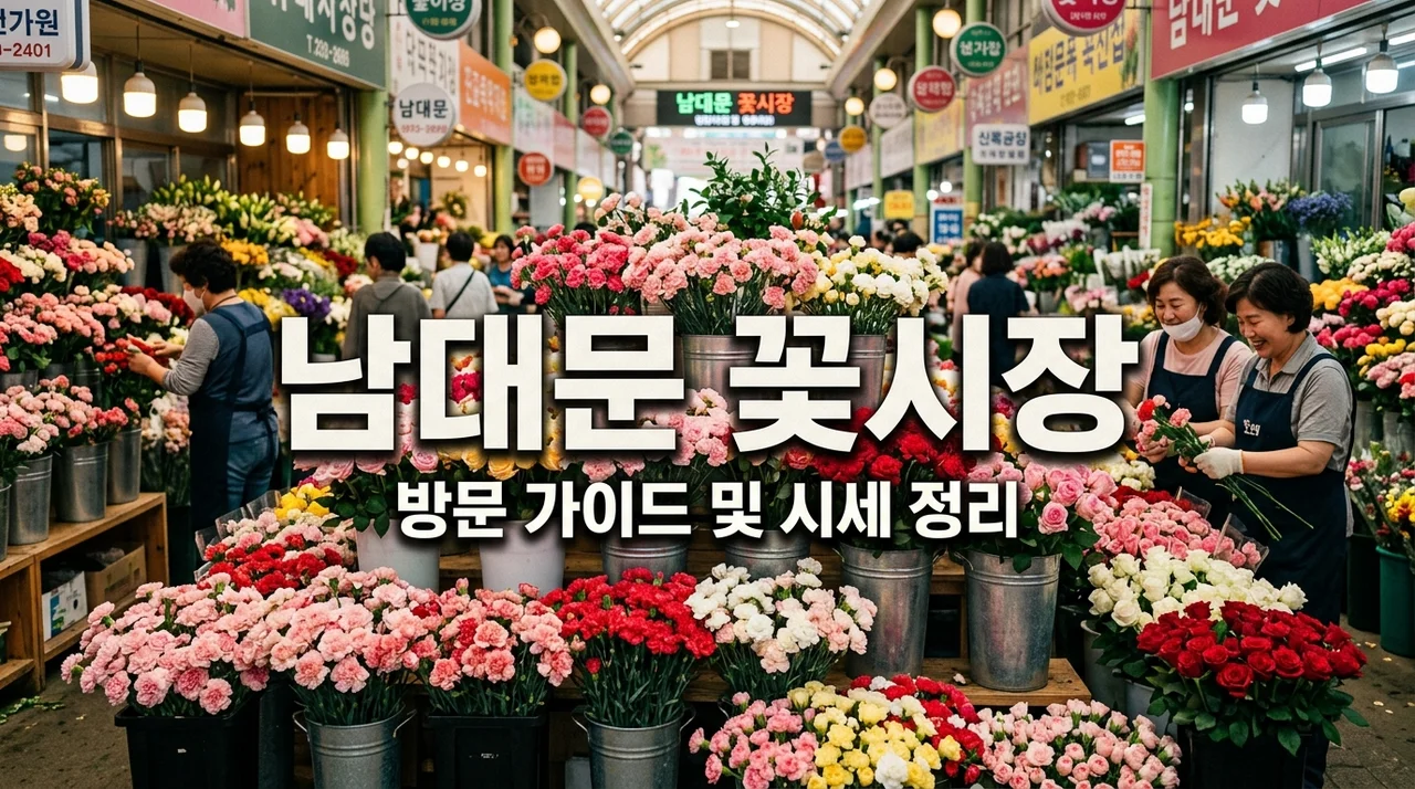 남대문 꽃시장 방문기: 영업시간, 주차 팁, 5월 시세 완벽 정리