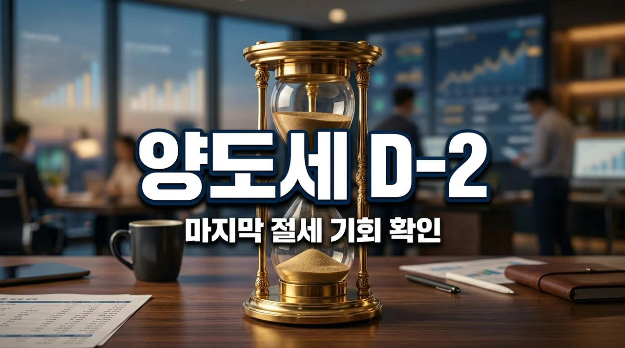 양도세 중과 D-2! 5월 9일 종료 전 꼭 챙겨야 할 절세 전략 총정리