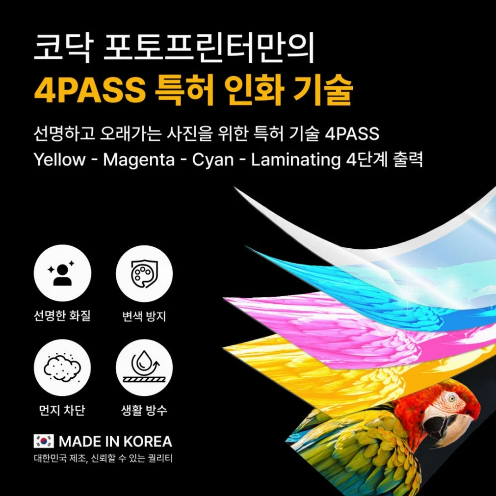 코닥 포토프린터 사진인화기 미니 2 레트로 + 카트리지 38매 번들 P210R 상세 이미지 3