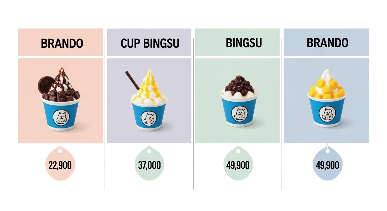 주요 브랜드별 컵빙수 특징 및 가격 비교