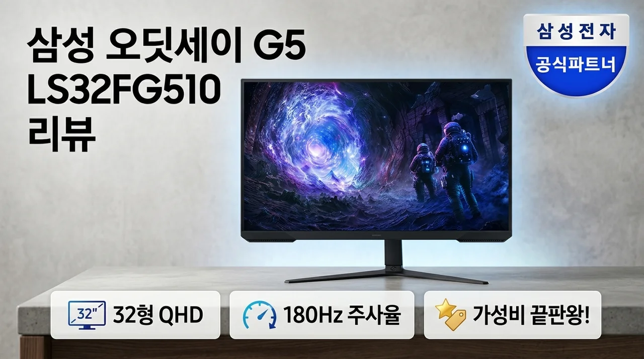 삼성 오디세이 G5 LS32FG510 후기, 32인치 QHD 180Hz 가성비 끝판왕